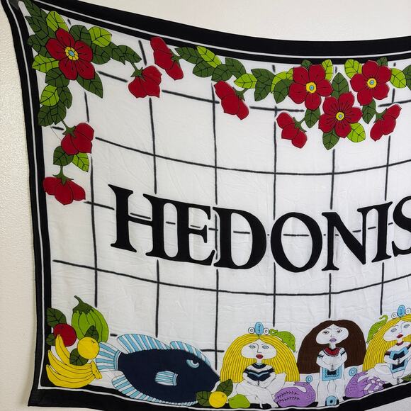 Hedonism II Graphic Wall Art Floral People Fish Fabric Handmade Indonesia 42x70 - Picture 4 of 10